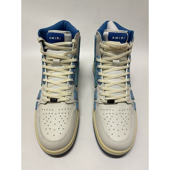 AMIRI Skel Top High Bandana Sneakers Blue White Men’s - Picture 4 of 7